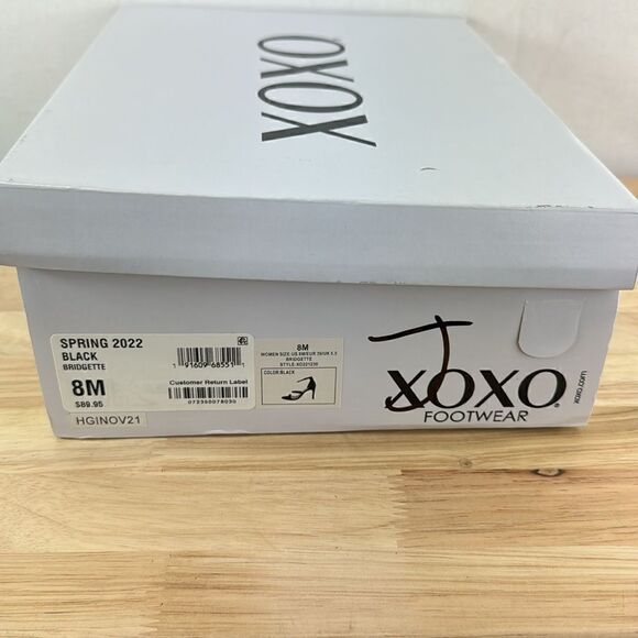 XOXO Bridgette Strappy Sandals- Black- Size 8- NIB - Picture 8 of 8